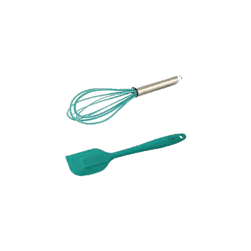 Espátula y Batidor de silicona Aqua
